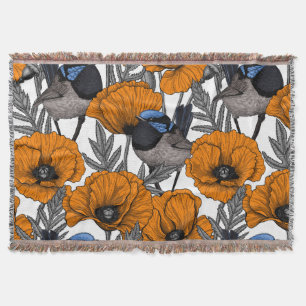 Couverture Fleurs et fleurs de pavot orangé 2