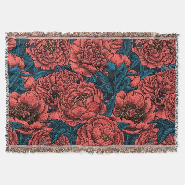 Couverture Fleurs et moisissures de pivoines rouges (Devant)