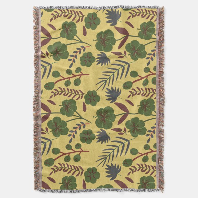 Couverture Fleurs et papillons floraux motifs sans soudure (devant Vertical)