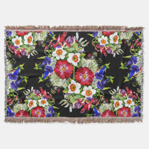 Couverture Fleurs florales du jardin Narcisse Foliage Blanc R