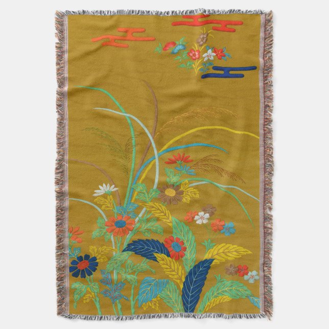 Couverture Fleurs Japonaises Vintage G.A. Audsley (devant Vertical)
