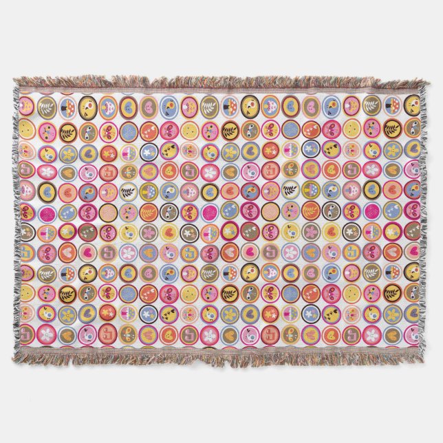 Couverture fleurs mignonnes, oiseaux, motif de coeurs (Devant)