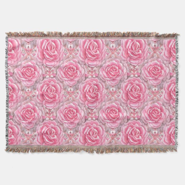 Couverture Fleurs Roses à motifs floraux (Devant)
