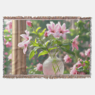 Couverture Fleurs Roses Dans La Nature