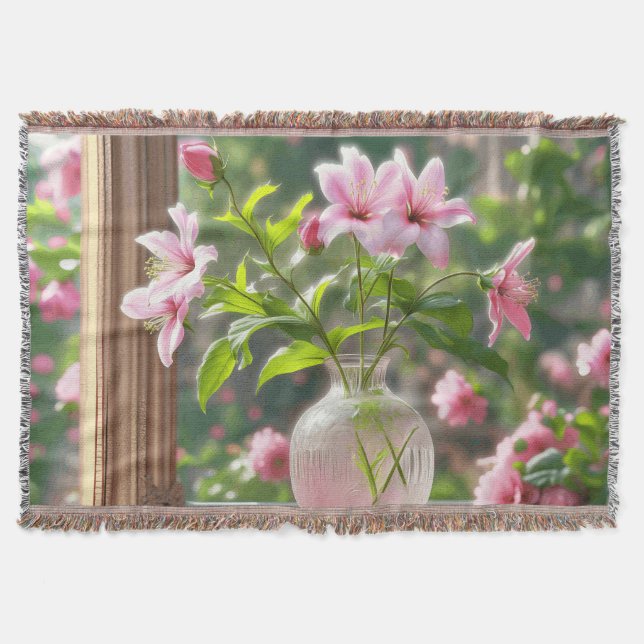 Couverture Fleurs Roses Dans La Nature (Devant)