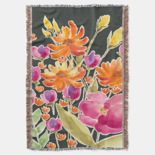 Couverture Fleurs roses et oranges de rassemblement splendide