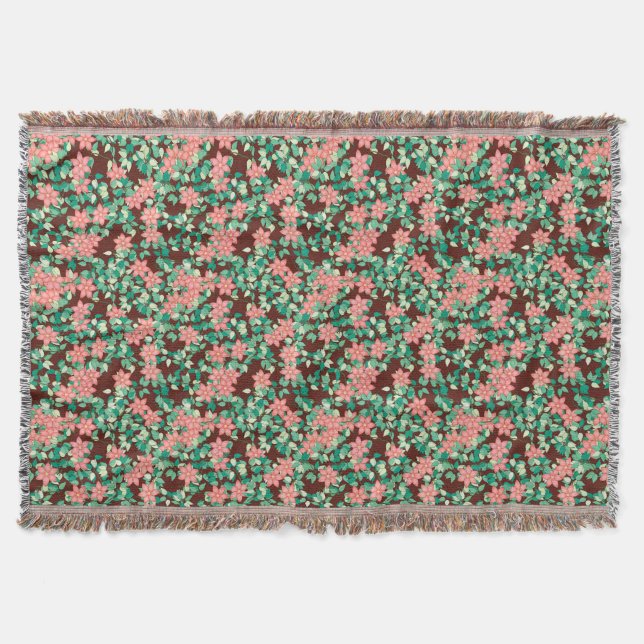 Couverture Fleurs roses sur un arrière - plan de chocolat (Devant)