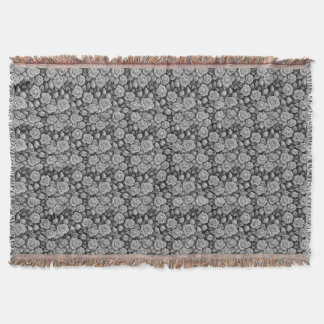 Couverture Fleurs Sombres Roses Grises Noires Esthétique