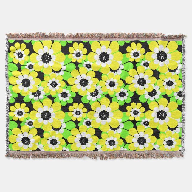 Couverture Fleurs vert jaune (Devant)