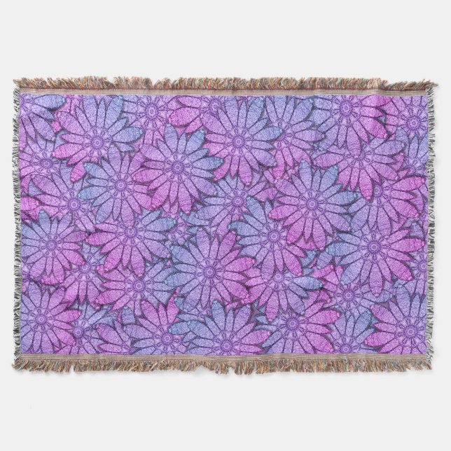 Couverture Fleurs violettes amusantes (Devant)