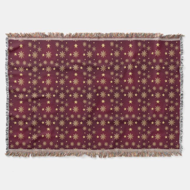 Couverture Flocon de neige doré luxueux sans couture (Devant)