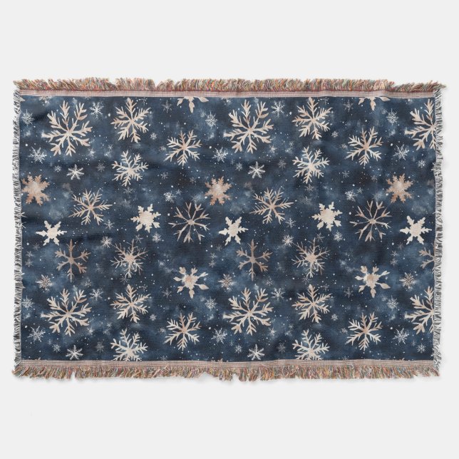 Couverture Flocons de Noël à la Crème Bleue (Devant)