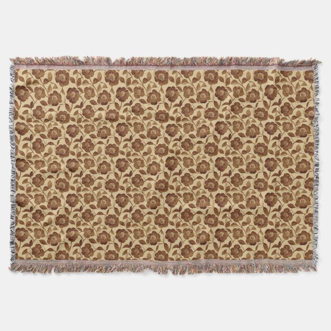 Couverture Floral Brown (Devant)