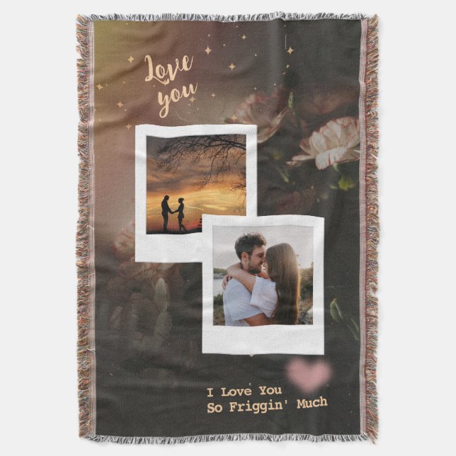 Couverture Floral Love Collage with Romantic Quote (devant Vertical)