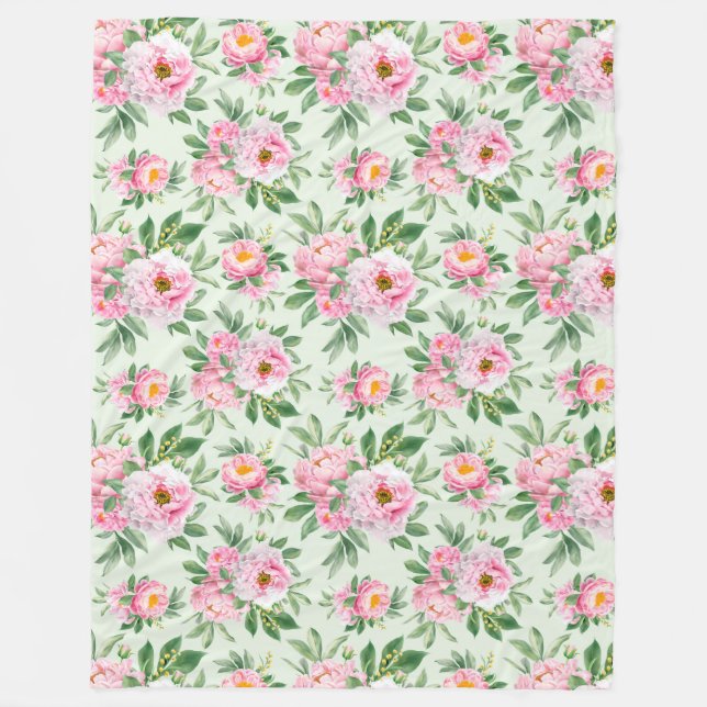 Couverture florale en toison (Devant)
