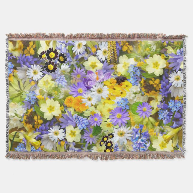 Couverture florale multicolore (Devant)