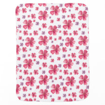 Couverture florale réversible pour bébé