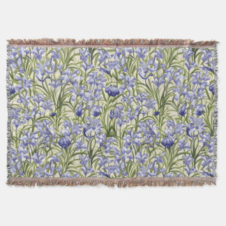 Couverture Flore Motif Fleurs bleues