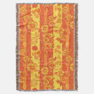 Couverture Florence Floral jaune et orange