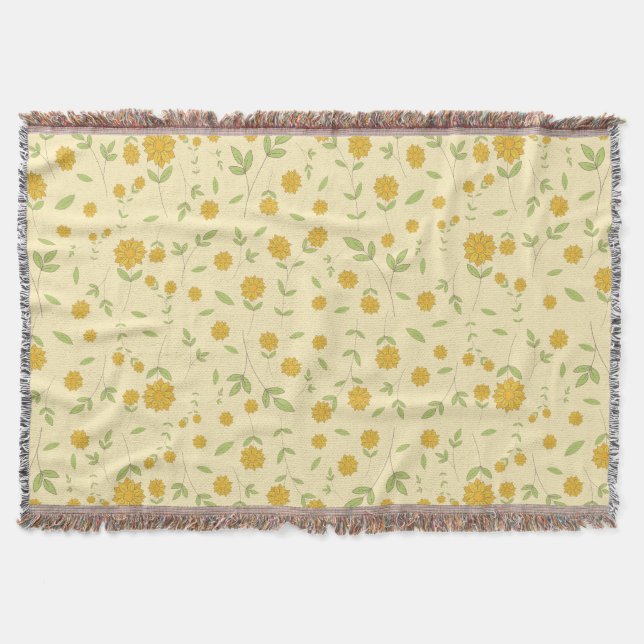 Couverture Fond crème clair uni avec des vignes de tournesol  (Devant)