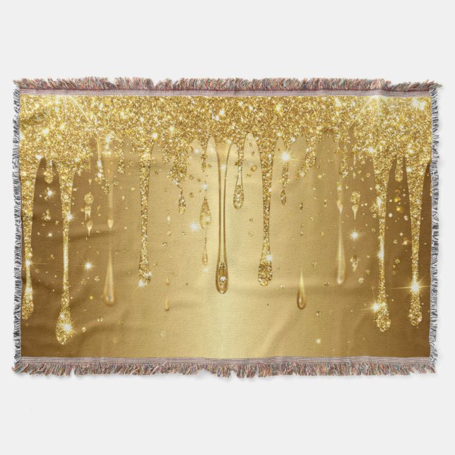 Couverture Fond de ruissellement de paillettes dorées scintil (Devant)