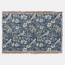 Fond d'écran Motif William Morris Blue Foliage