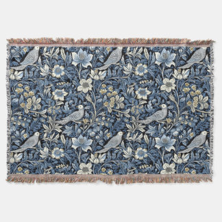 Couverture Fond d'écran Motif William Morris Blue Foliage