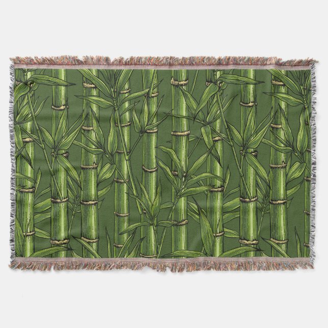 Couverture Forêt de bambou en vert (Devant)