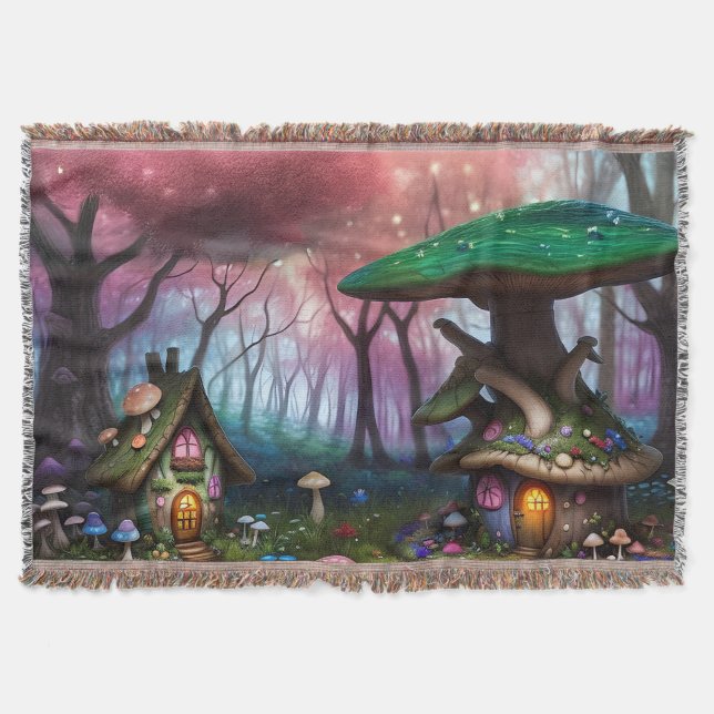 Couverture Forêt enchantée Dreamscape Champignons Imaginaire  (Devant)