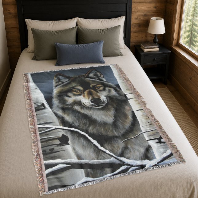 Couverture Forêt mystique de bouleaux aux loups alpha en hive (Créateur téléchargé)