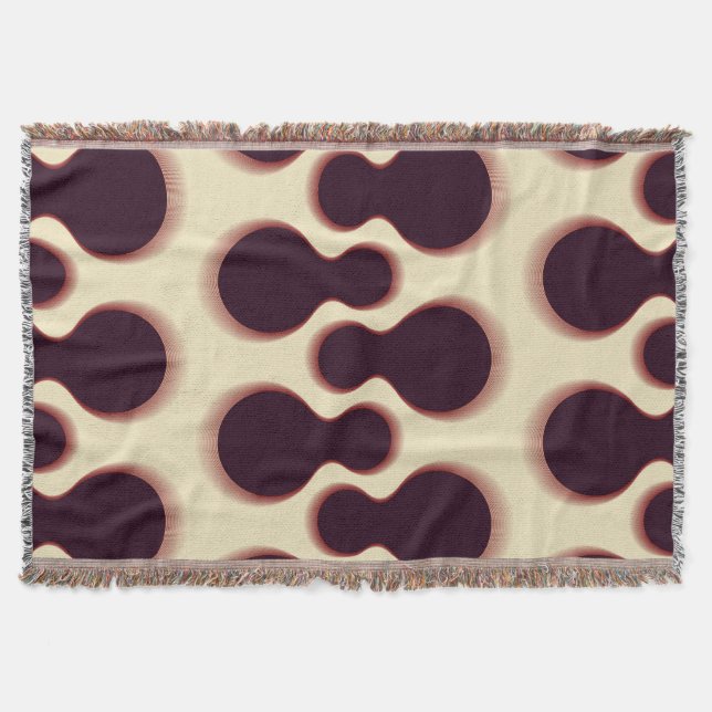 Couverture Formes globulaires épineuses, teintes marron motif (Devant)