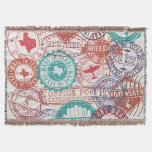 Couverture Fort Worth Texas : timbres de voyage.