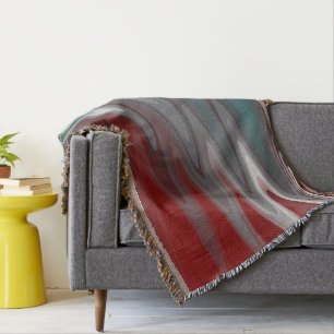 Couverture Foule gris sur la turquoise bordeaux