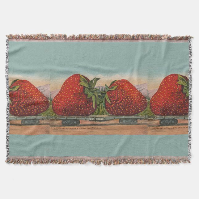 Couverture Fraises Giant Fruit Antique Fruit Amusant (Devant)