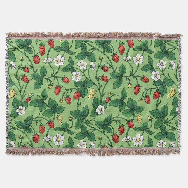 Couverture Fraises sauvages rouge/jaune/vert/ (Devant)