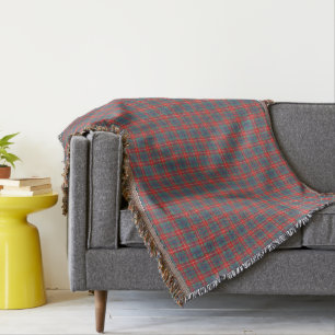 Couverture Fraser de plaid bleu-clair de tartan antique de