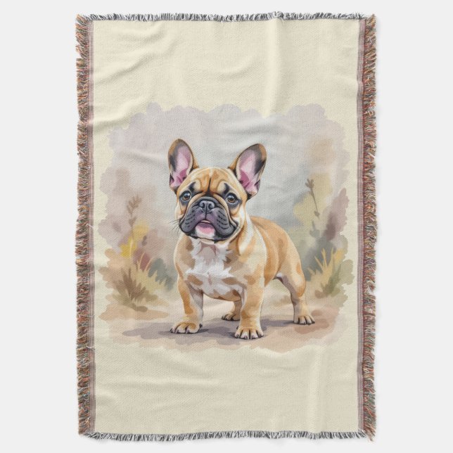 Couverture French Bulldog Tan Fawn-Colored Cute Frenchie Dog (devant Vertical)