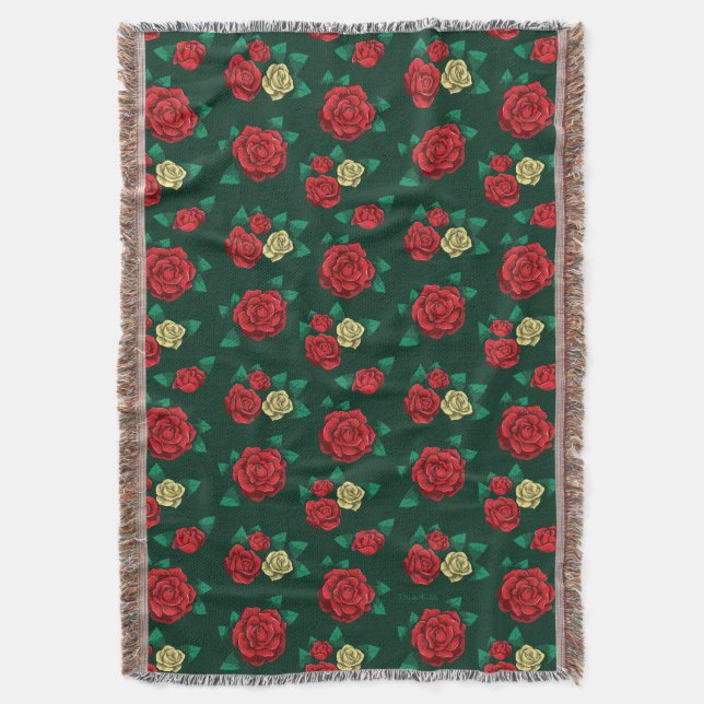 Couverture Frida Kahlo | motif rouge et de rose d'or (devant Vertical)