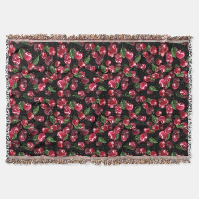 Couverture Fruit cerise sur noir (Devant)
