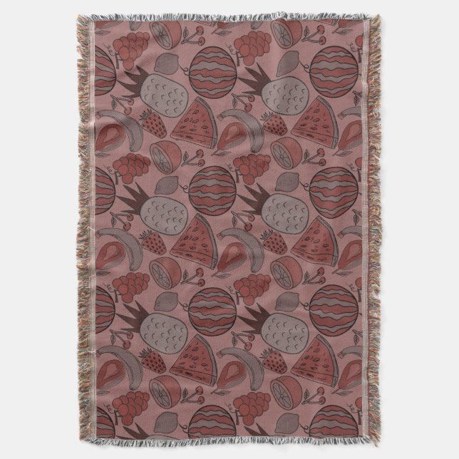 Couverture Fruit motif transparent | motif de surface de frui (devant Vertical)