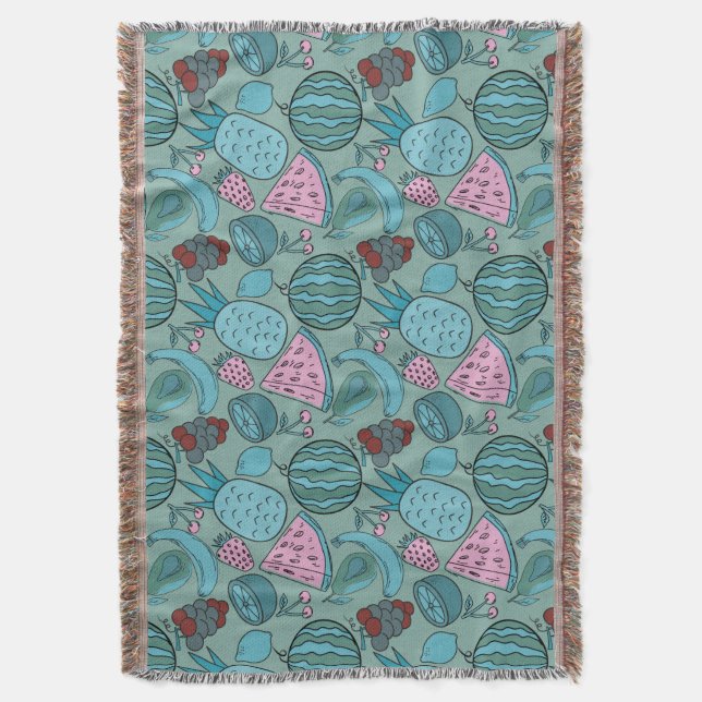 Couverture Fruit motif transparent | motif de surface de frui (devant Vertical)