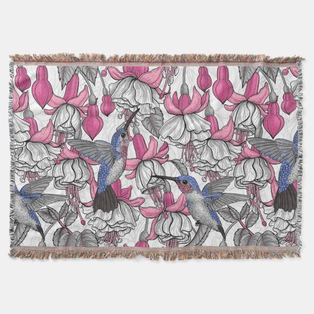 Couverture Fuchsia et colibris blancs (Devant)