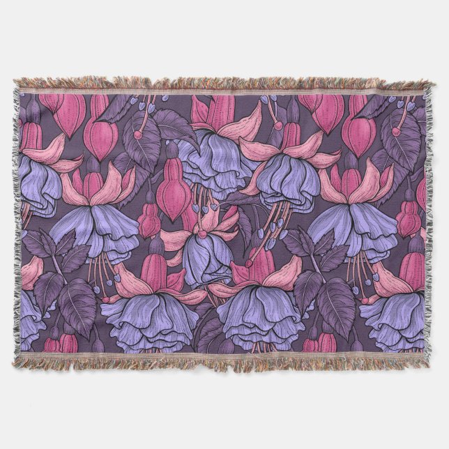 Couverture Fuchsia rose et violet (Devant)