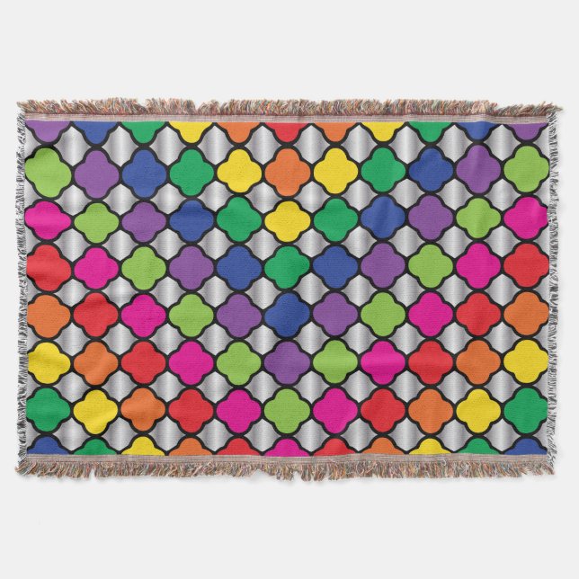 Couverture Fun Psychedelic Quatrefoil Imprimer Motif (Devant)