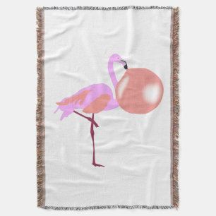 Couverture Funky Bubble Flamant rose de gomme soufflante bull
