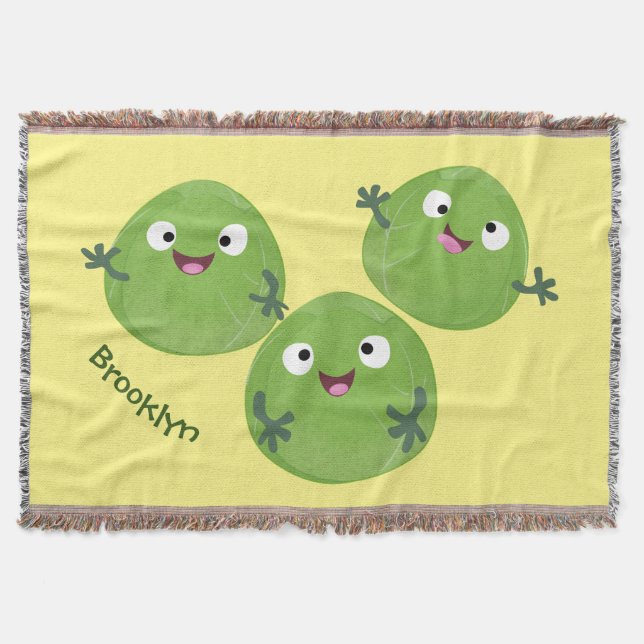 Couverture Funny Brussels sprouts légumes caricature (Devant)