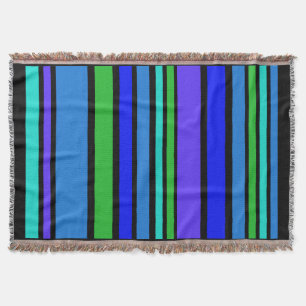Couverture Funny Stripes coloré IV + votre couleur arrière - 