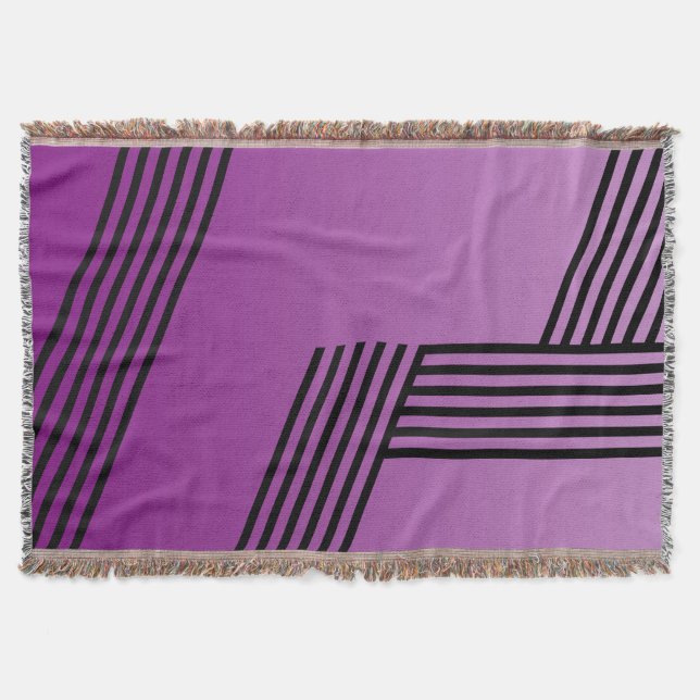 Couverture Funny Stripes Motif - geo noir + votre backgr. (Devant)