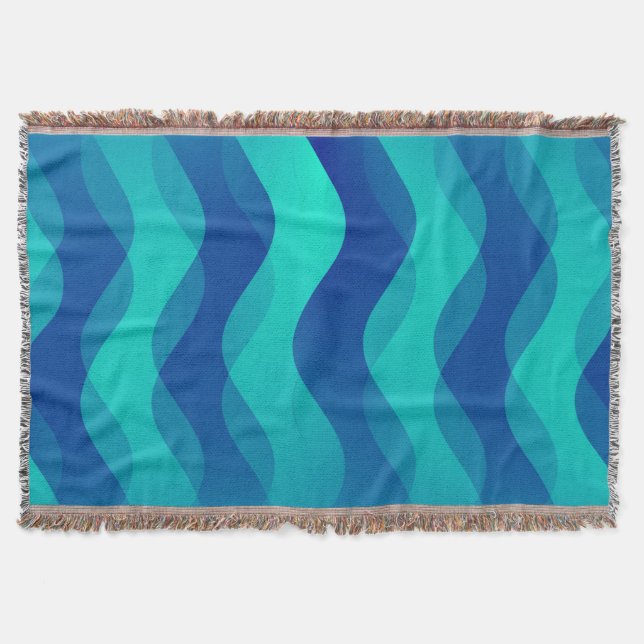 Couverture Funny Vaves bleu cyan + votre idée (Devant)
