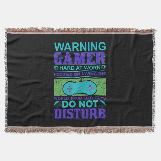 Couverture Gamer Art Gamer dur au travail (Devant)